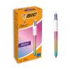 Bic 4 Colours Multicolour Gradient Barrel Ballpoint Pen - 12 Pack
