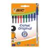 Bic Cristal Ballpoint Pens in Assorted Colours - Multipack of 10 (516354)