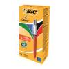 Bic 4 Colours Fine Ballpoint Pen Red/White Barrel - Pack of 12