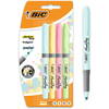 Bic Pastel Highlighter Grip Marker Pens - 4 Pack