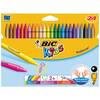 Bic Kids Plastidecor Long-lasting Sharpenable Vivid Hard Crayons (Assorted Colou