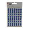 Blick Self Adhesive 8mm Round Blue Labels - 20 Packs of 490