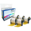 5x Brother DK-22606 Black On Yellow Compatible Label Rolls