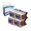 20 Compatible Brother LC1220/LC1240K/C/M/Y Ink Cartridges