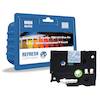 Compatible Brother TZE143 Blue On Clear 18mm Laminated