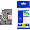 Brother TZE222 Red On White 9mm Laminated P-Touch Tape