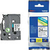 Brother TZE251 Black On White 24mm Laminated Tape