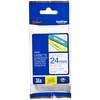 Brother TZE253 Blue On White 24mm Laminated PTouch Tape