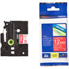 Brother TZE435 White On Red Laminated 12mm Label Tape