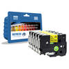 5x Brother TZe-651 Black on Yellow Compatible Label Tapes