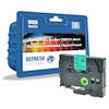 Compatible Brother TZE731 Black On Green Laminated Tape