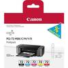 Original Canon 5 Colour PGI-72MBK/C/M/Y/R Ink Cartridge Multipack