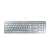 CHERRY KC 6000 Slim Corded Keyboard, Silver/White, USB (QWERTY - UK)