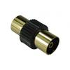 Coaxial TV Cable Coupler - Gold Flashed