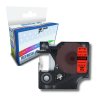 Compatible  Dymo 18438 Black on Red 12mm Label Tape Cartridge