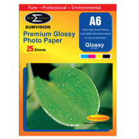 Sumvision Glossy A6 Inkjet Photo Paper 135gsm - 25 Sheets