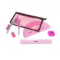 Helix Super School Stationery Kit Pink