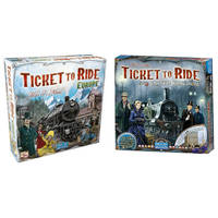 Ticket to Ride Europe & UK Board Game Bundle