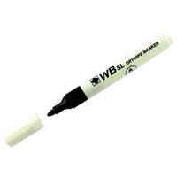 WB Black Whiteboard Marker / Dry Wipe Pens - Bullet Tip - 1 Single Pen [WB15 804032]