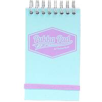 Pukka Pad A7 Pastel Turquoise & Pink Pocket Notebook / Spiral Bound / 50 sheets / One Supplied