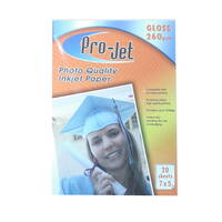 Pro-Jet Gloss 7x5" Inkjet Photo Paper 260gsm - 20 Sheets