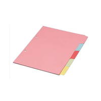 Q-Connect A4 Manilla 5-Part Divider (Assorted Colours)