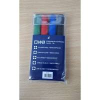 WB Chisel Tip Permanent Marker Pack of 4 - Assorted Colours