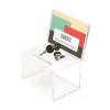 Deflecto Lockable Cash/Ticket Box Transparent 165 x 205 x 135mm (596901)