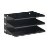 Durable 3-Tier Recycled Metal Sorting Rack with Optional Wall Mounting, Black
