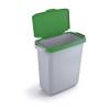 Durable DURABIN Plastic Waste Recycling Bin 60 Litre Rectangular Grey with Green