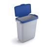 Durable DURABIN Plastic Waste Recycling Bin 60 Litre Rectangular Grey with Blue
