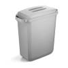 Durable DURABIN Plastic Waste Recycling Bin 60 Litre Rectangular Grey with Grey
