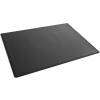 Durable Non-Slip Desk Mat With Transparent Overlay 65 x 50cm Polypropylene Black