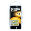 Duracell Activair 1.45A Hearing Aid Batteries Number 10 (Yellow) - Pack of 6