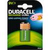 Duracell Recharge Ultra, 9v Rechargeable Battery 170 mAh