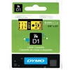 Dymo D1 Black on Yellow 9mm x 7m Label Cartridge