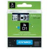 Dymo D1 Black on Clear 6mm x 7m Labels