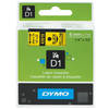 Dymo D1 Black on Yellow 6mm x 7m Label Cartridge
