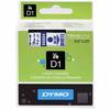 Dymo D1 Blue on White 19mm x 7m Label Cartridge