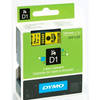 Dymo D1 Black on Yellow 19mm x 7m Label Cartridge