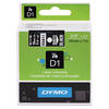 Dymo D1 White on Black 19mm x 7m Label Cartridge