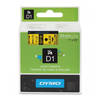 Dymo D1 Black on Yellow 24mm x 7m Label Cartridge