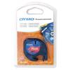 Dymo LetraTag Label Cartridge 12mm x 4m Red Tape
