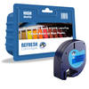 Compatible Dymo 91205 LetraTag 12mm Blue Plastic Labelling Tape
