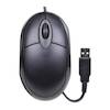 USB Wired Optical Basic Black Mouse With Scroll Wheel