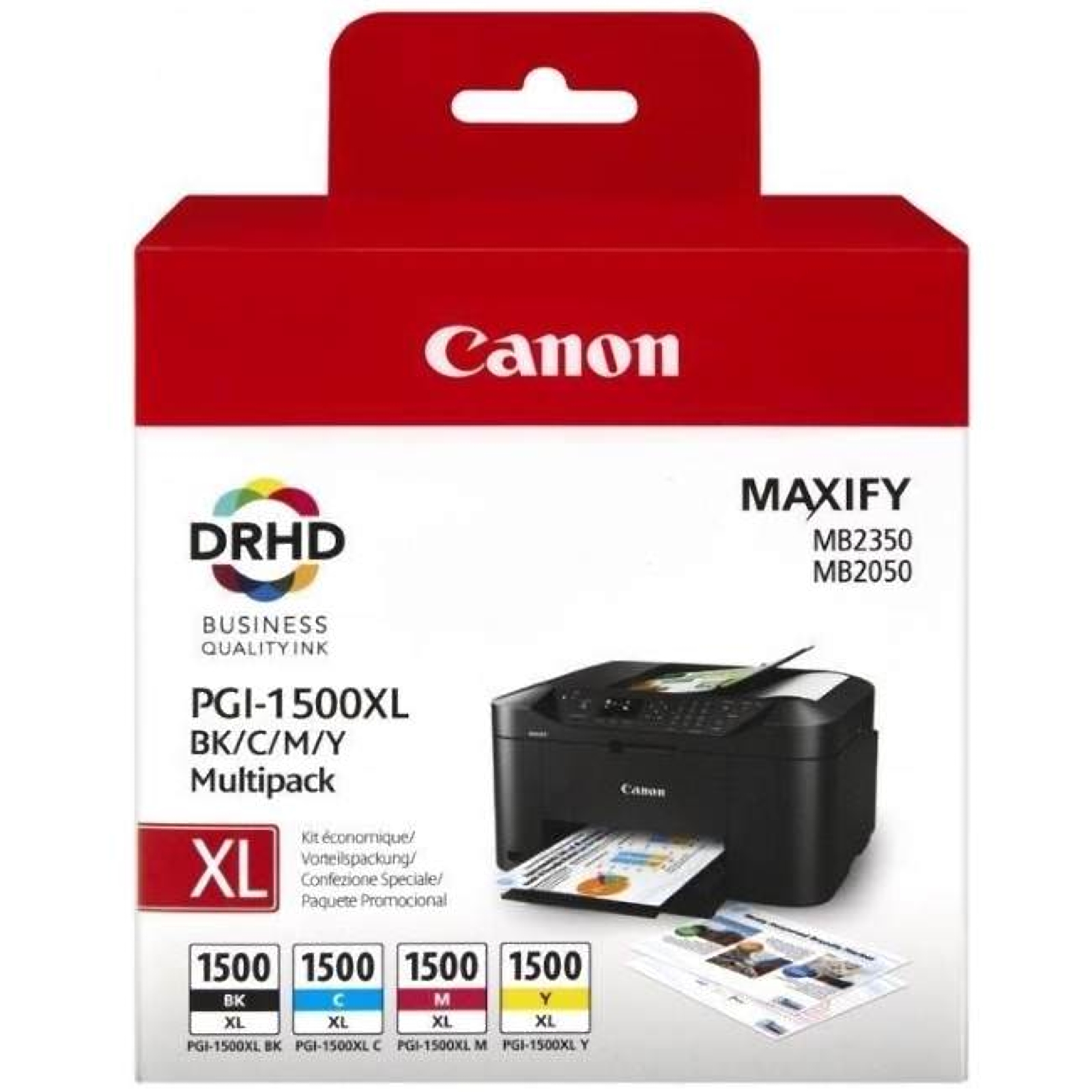 Original Canon PGI-1500XL 4 Colour Ink Cartridge Multipack (9182B010)