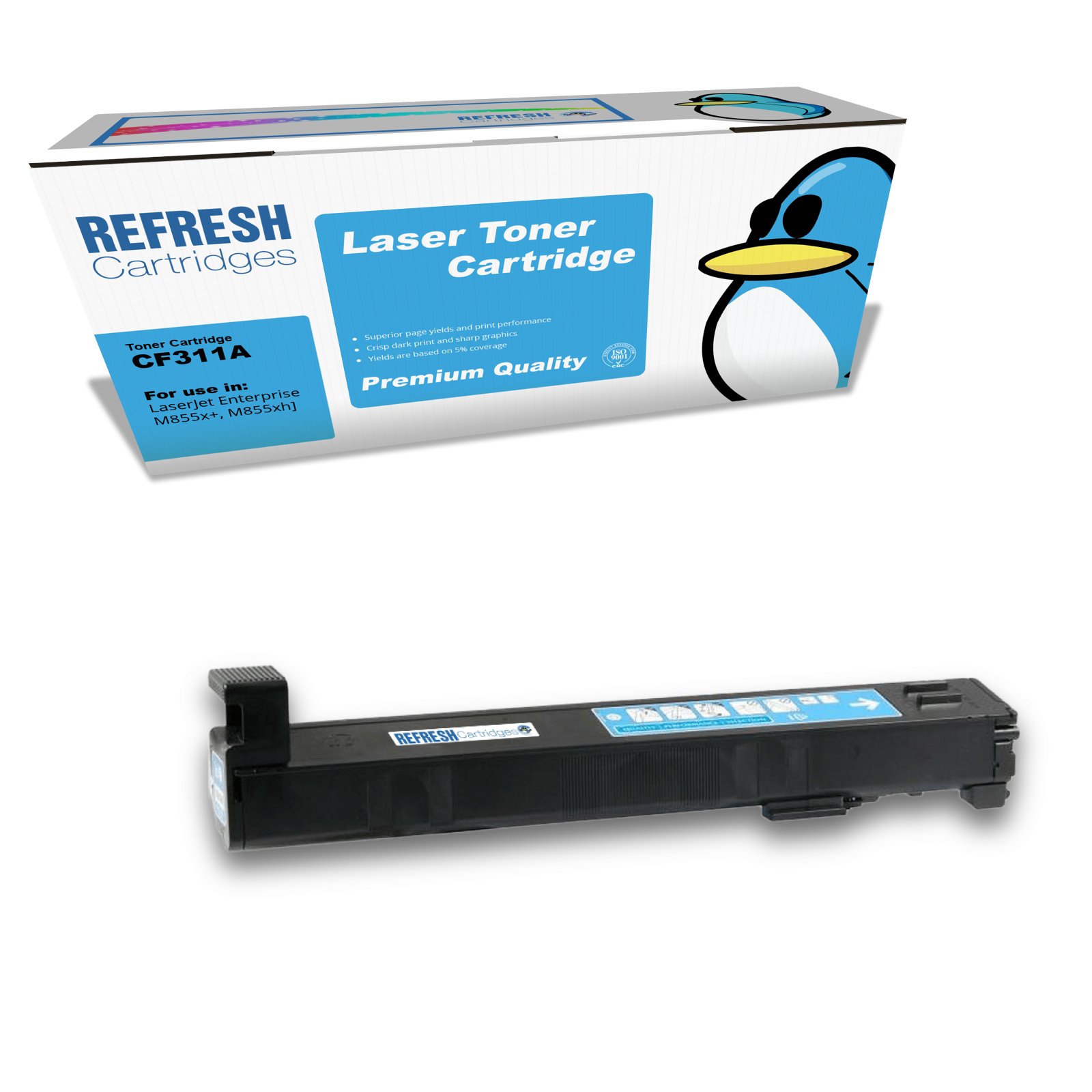 Remanufactured 826A (CF311A) Cyan Toner Cartridge Replacement for HP Printers