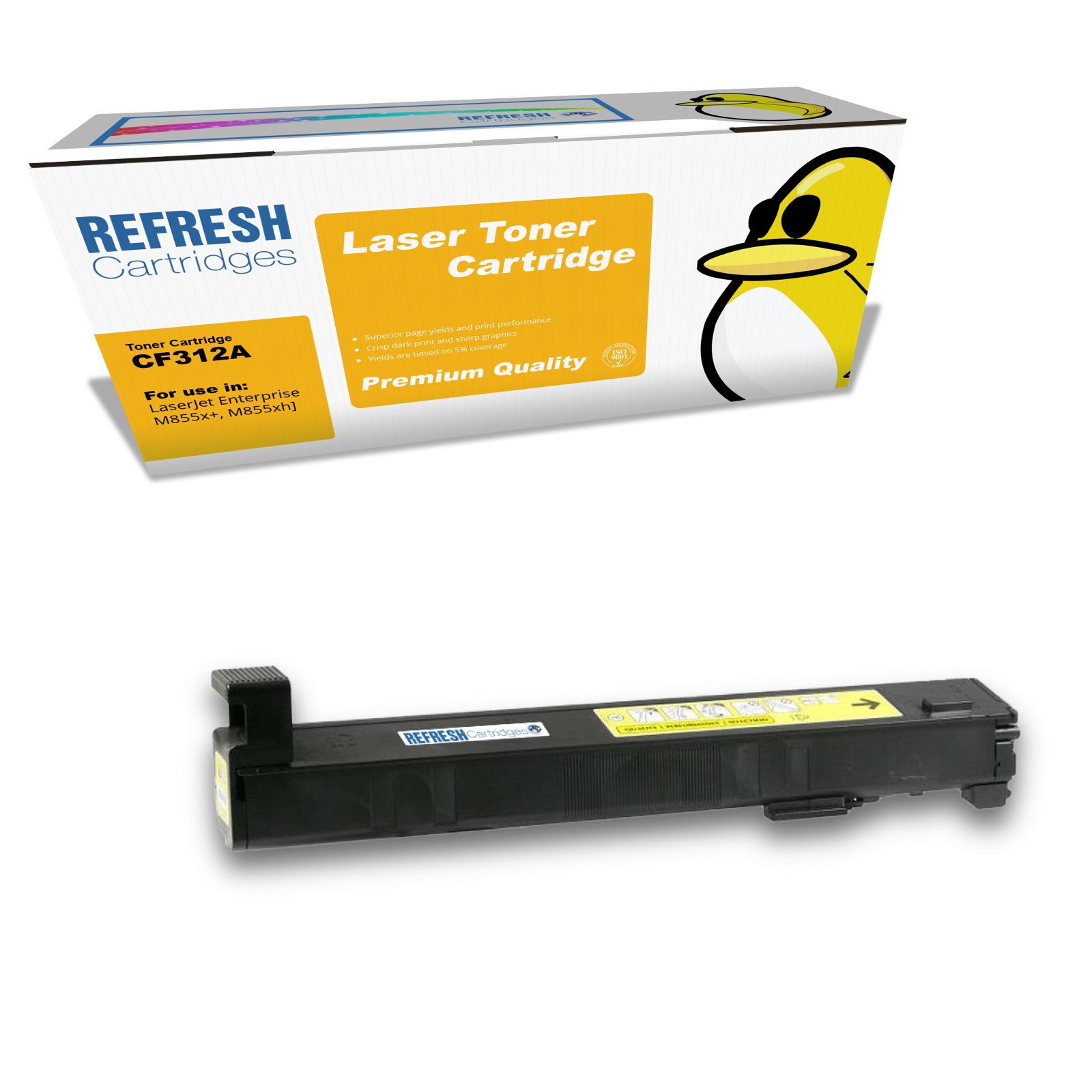 Remanufactured 826A (CF312A) Yellow Toner Cartridge Replacement for HP Printers