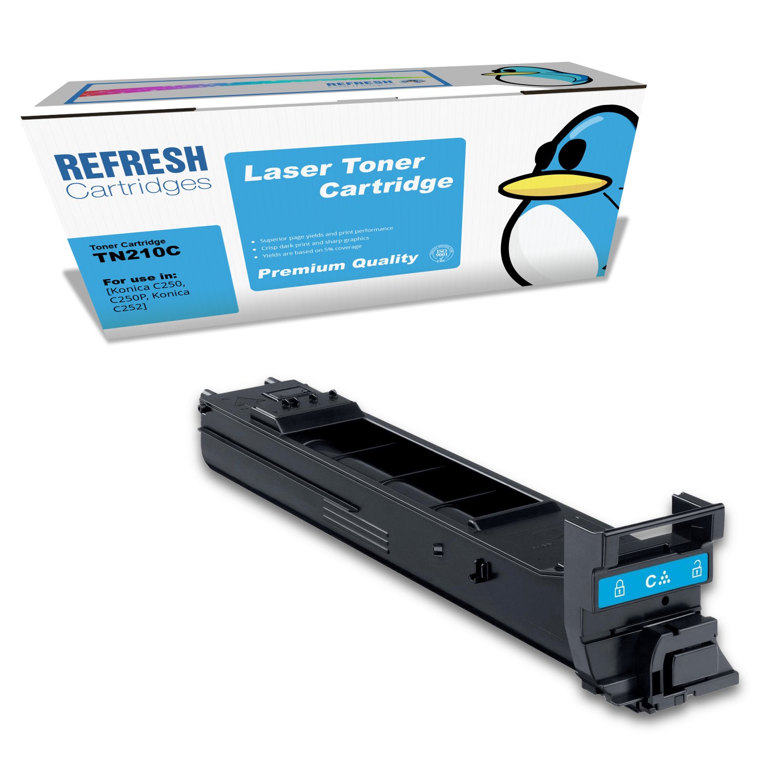 Remanufactured TN210C (8938-512) Cyan Toner Cartridge Replacement for Konica Minolta Printers