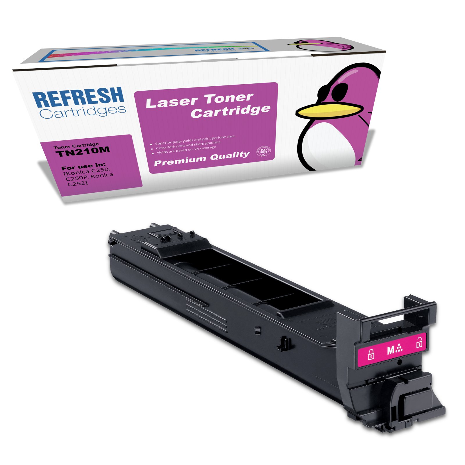 Remanufactured TN210M (8938-511) Magenta Toner Cartridge Replacement for Konica Minolta Printers